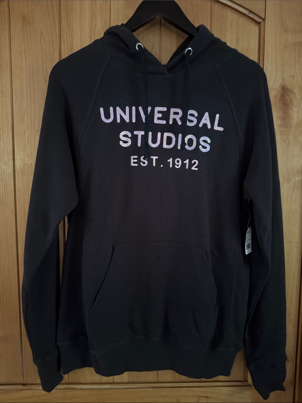 Universal Black Hoodie with Pale Pink "Universal Studios" Logo